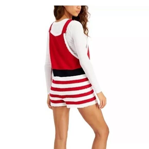 Hooked Up by IOT Juniors Gingerbread Pocket Romper,Medium, New - Picture 6 of 9